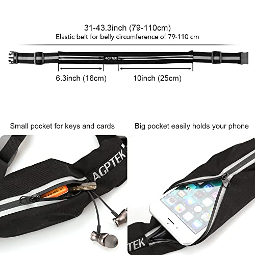 Laufgürtel AGPTEK für Handy, Lauftasche Jogging, Bauchtasche