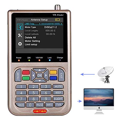 ZHITING-V8 Buscador de satélite Medidor de señal TV Mejorada DVB-S2 / S2X...