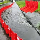 QUGURLID Flood Prevention Barriers,Emergency Block Water Board, Interlocking L-Shaped Water Stoppers Shield, Flood Box Wall for Malls Subway Station Garage (2pcs)