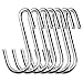 24 Pack Heavy Duty S Hooks Stainless Steel S Shaped Hooks Hanging Hangers for Kitchenware Spoons Pans Pots Utensils Clothes Bags Towers Tools Plants