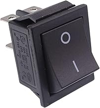 Off-(On) Momentary Rectangle Rocker Switch DPST 15A 250VAC