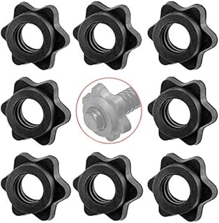 A&DmDrain 4 Pairs Dumbbell Hex Nut - Dumbbell Rod Nut, Spinlock Collars for 1 Inch Standard Barbells Bars Sports