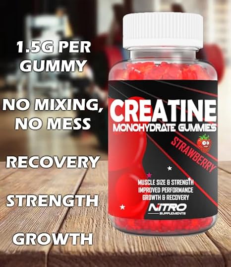 Nitro Supplements - Creatine Monohydrate Gummies (60ct) 30 Servings