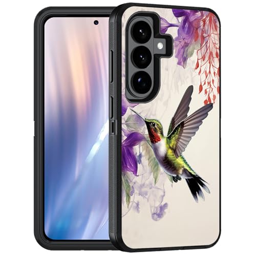 FQTBCEARI for Samsung Galaxy S26 Case, Military Grade Heavy Duty 3-Layer Shockproof Drop Full-Body Protective Phone Cover for Samsung Galaxy S26 5G (6.3", 2026), Hummingbird