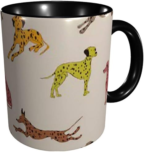 Amazon Co Jp マグカップ ダルメシアン 犬柄 3 コーヒーカップ ティーカップ コップ かわいい 陶器 330ml ホーム キッチン