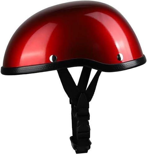 Vista 8 de Medio casco de motocicleta retro, aprobado por DOT, estilo alemán vintage, casco de calavera de media cáscara abierta para hombres y mujeres