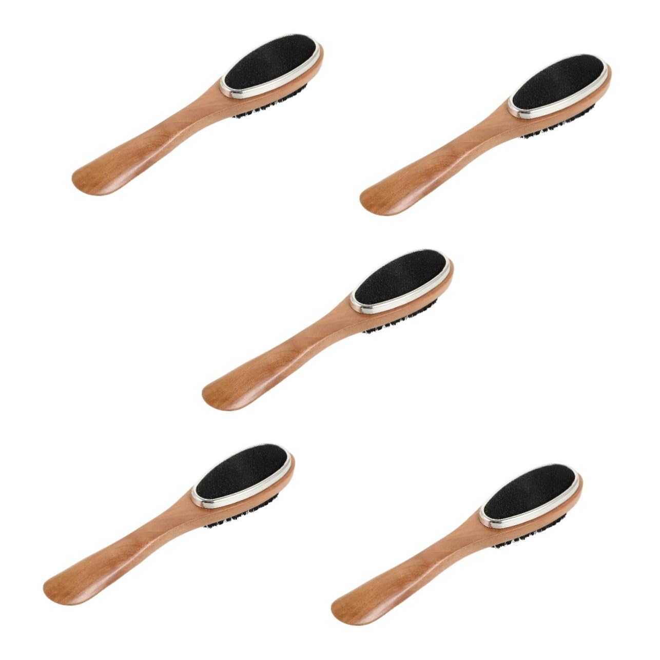 GALPADA 5piezas Cepillo De Madera para Limpiar y Pulir Zapatos Herramienta De Cuidado para Botas y Zapatillas Cepillo De Cerda Natural para Brillo Diseño Ergonomico y Duradero