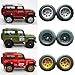 9 Set 1/64 Wheels for Trucks 1 64 Wheels Off Road Simulation Custom Rubber Tires with 3 Colors & 3 Styles Rims Suitable for Modification 1/64 Diecast Offroad Cars