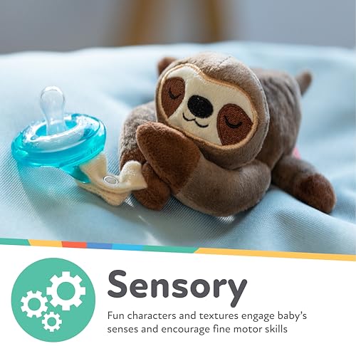 Image of Nuby Calming Natural Flex Snuggleez Pacifier with Plush Combo Set for Cuddling with Comfort, Alligator