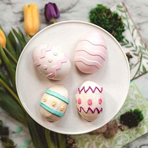 Grote paasei-vorm - ijssilicone chocoladevorm - groot paasei voor cacaobomben & breekbare ei-chocoladeschelpen - vullen met peeps, snoep, cake & marshmallows - blauw - Image 4