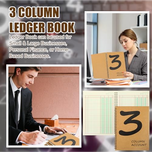 Carnet comptabilité 3 colonnes compact pour le suivi des dépenses à la maison - 5