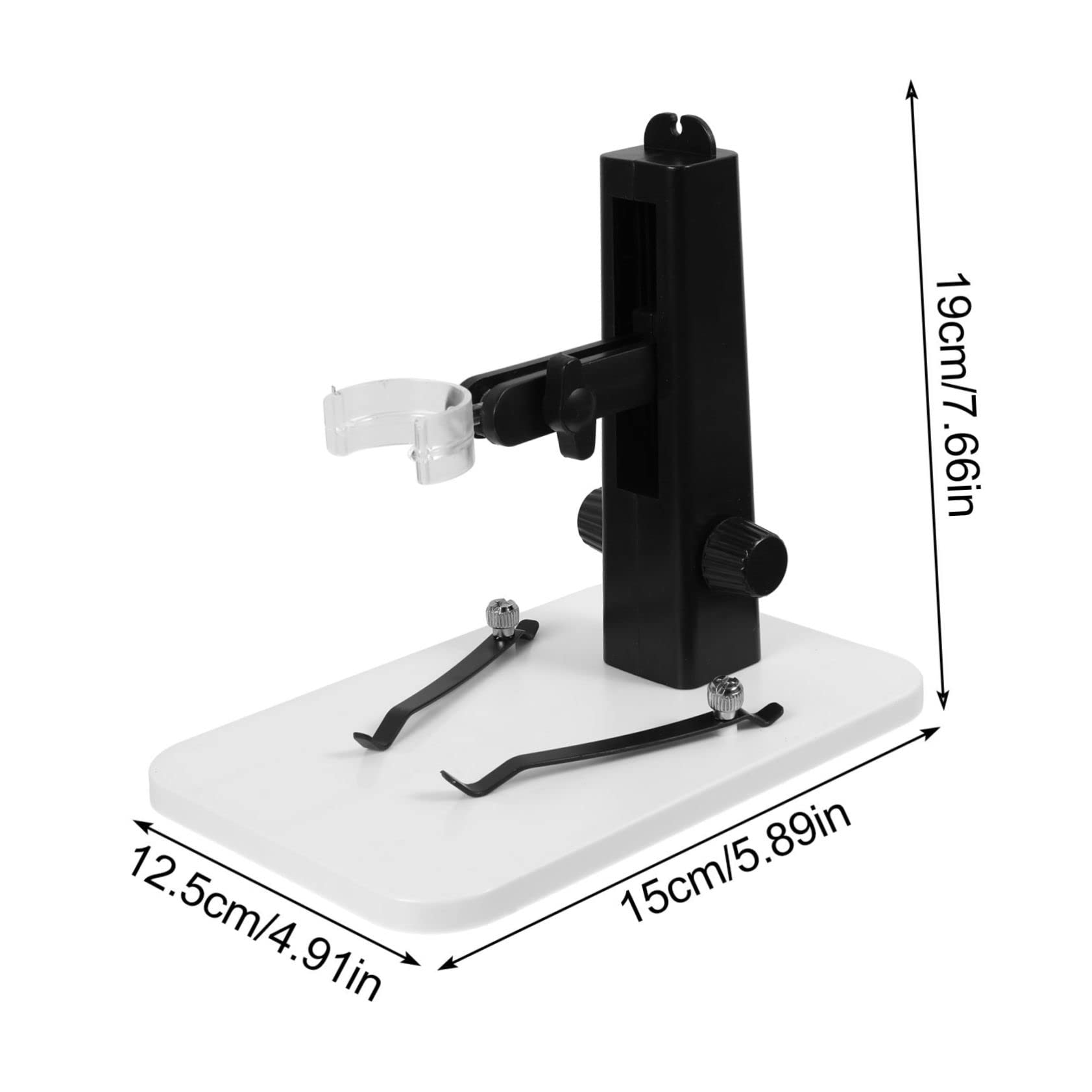 OSALADI Stable and Shockproof Microscope Stand Digital Magnifier White Base Easy to Install for Digital Microscope Holder