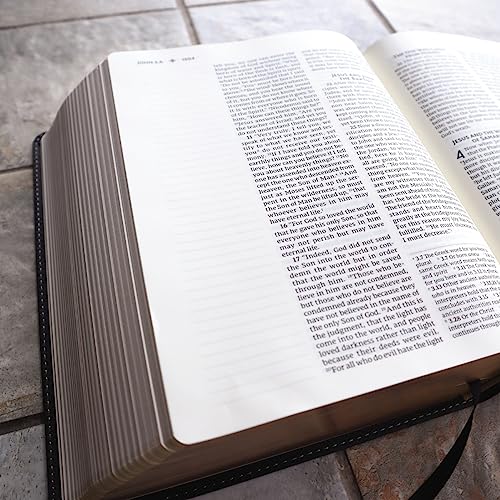 nrsvue holy bible with apocrypha journal edition leathersoft black comfort print