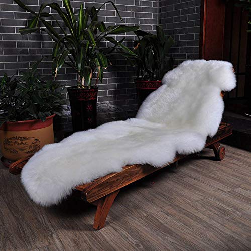 Tapis en peau de mouton 70x200 cm tapis pure laine motif tigre chambre et salon