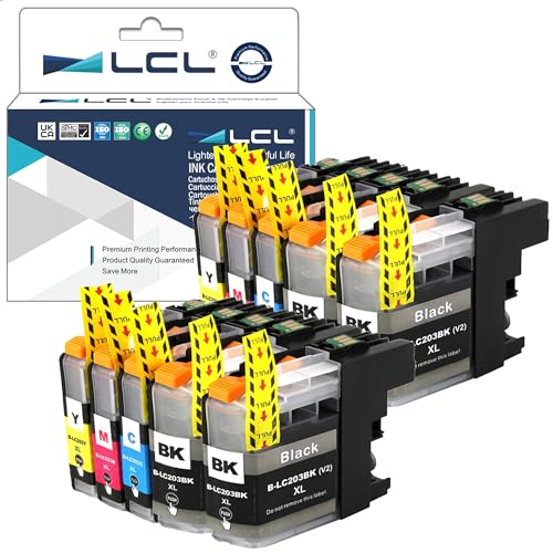LCL LC203XL Ink Cartridge Replacement for Brother LC203XL LC201XL LC203 LC201 Work with Brother MFC-J480DW MFC-J880DW MFC-J4420DW MFC-J680DW MFC-J885DW MFC-J4320DW MFC-J5520DW (10-Pack, 4K2C2M2Y) -  USDSFBRLC203XL/4K2C2M2Y