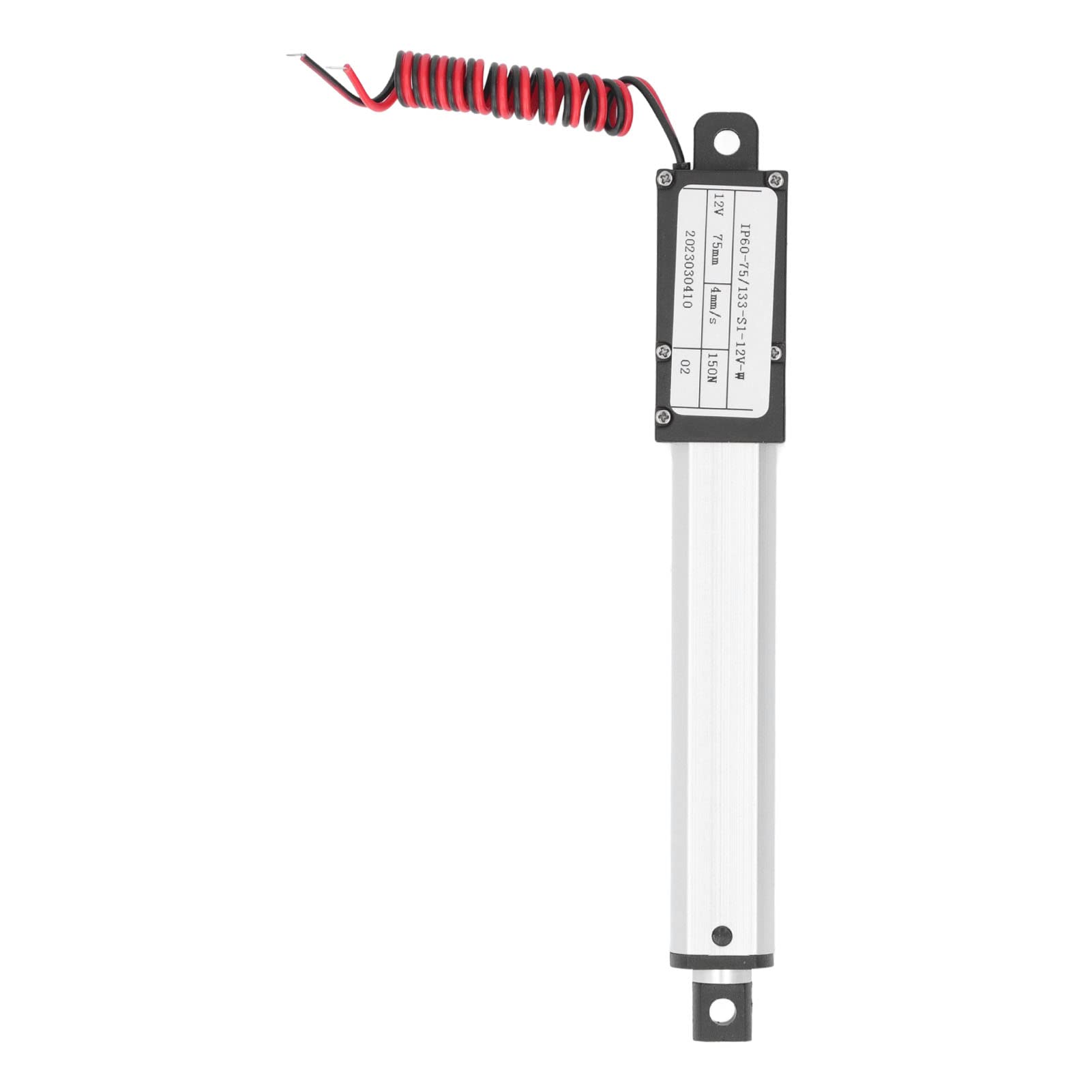PLplaaooUeBQ-12 aktuator liniowy, elektryczny aktuator liniowy, 150 N, elektryczny mini aktuator ruchu z wielokrotną ochroną, 75 mm