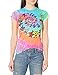 Liquid Blue Women's Grateful Dead Spiral Bear Rainbow Graphic Tee, Tie Dye, Small