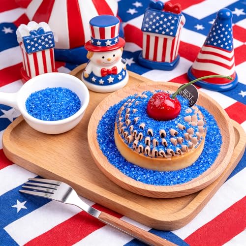 Image of Red White and Blue Sprinkles, 11.3oz Edible Patriotic 4th of July Sprinkles | 4 Jars Set for Baking Cakes Cupcakes Cookies Ice Cream