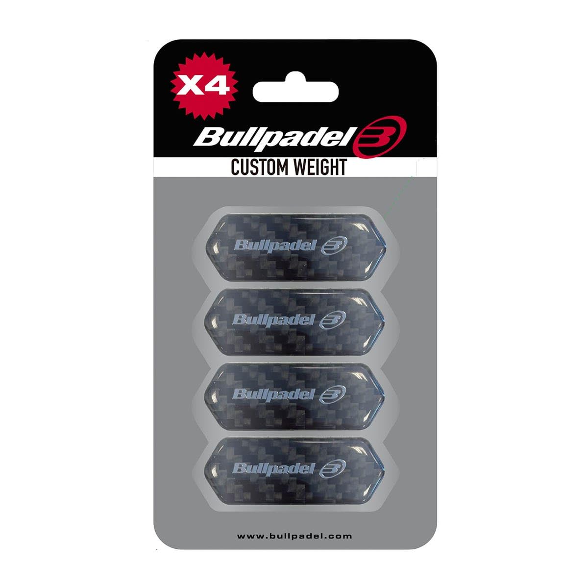 Blister (4 Uds) Protector Bullpadel Custom Weight Negro
