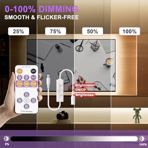 Tira de LED MIWISE COB 4000K Blanco cálido 6.1m Dimmable miniatura 2