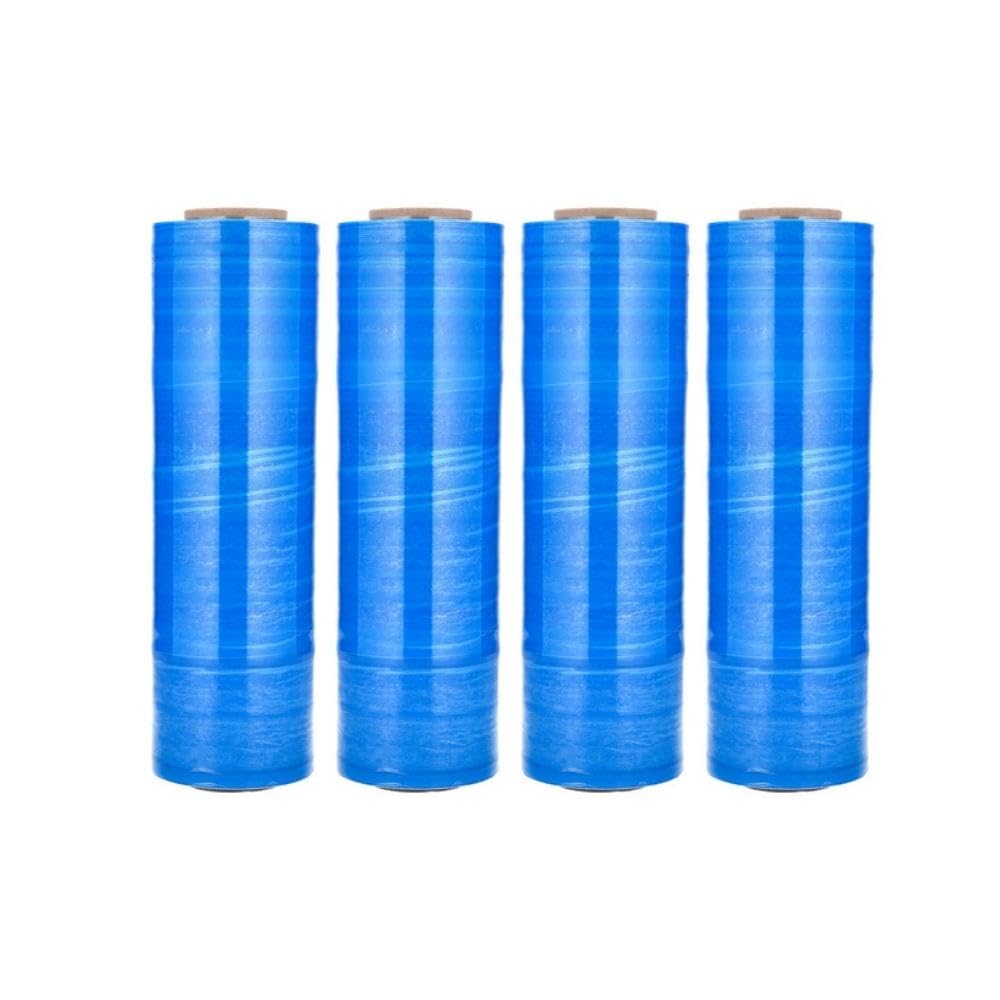 Shield Wrap Blue Stretch Wrap, 15 Inch x 1476 Feet, 4 Pack, Tinted Pre-Stretched Shrink Wrap Film for Moving, Packaging, Pallet Wrapping