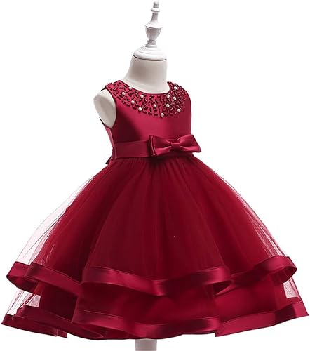 Miniatura 2 de COMISARA - Vestido formal para niña, para boda o desfile, tallas 6M-9T