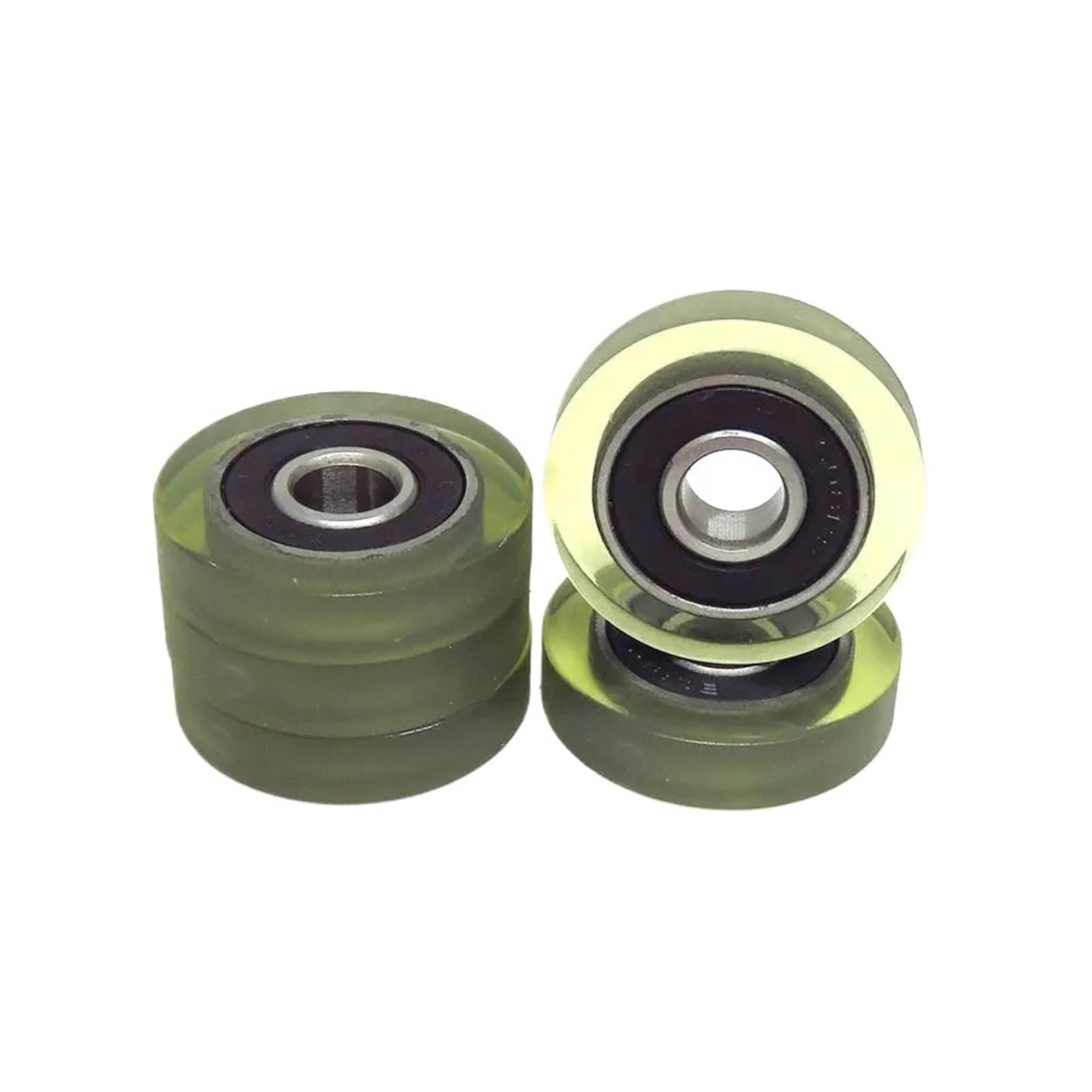 5 sztuk średnica zewnętrzna 30 mm, 8 x 30 x 7 mm, kółka powlekane poliuretanem z łożyskami 608RS, 8 x 30 x 7 PU60830-7 PU60830-7 powlekane poliuretanem koła pasowe do drzwi przesuwnych