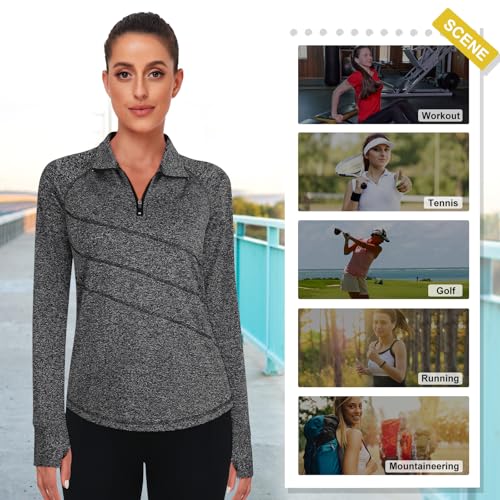 Image of Cucuchy Womens V Neck Golf Polo Shirts Moisture Wicking Sports Workout Tops