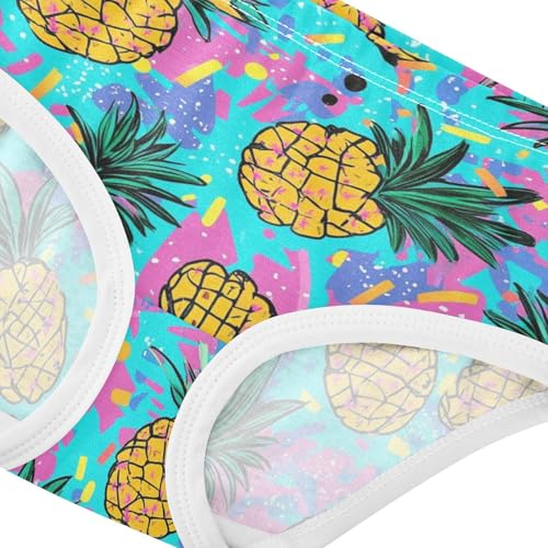 Wusikd Pineapple Girls' Underwear Cotton Retro Girls Briefs Soft Toddler Underwear 2T4