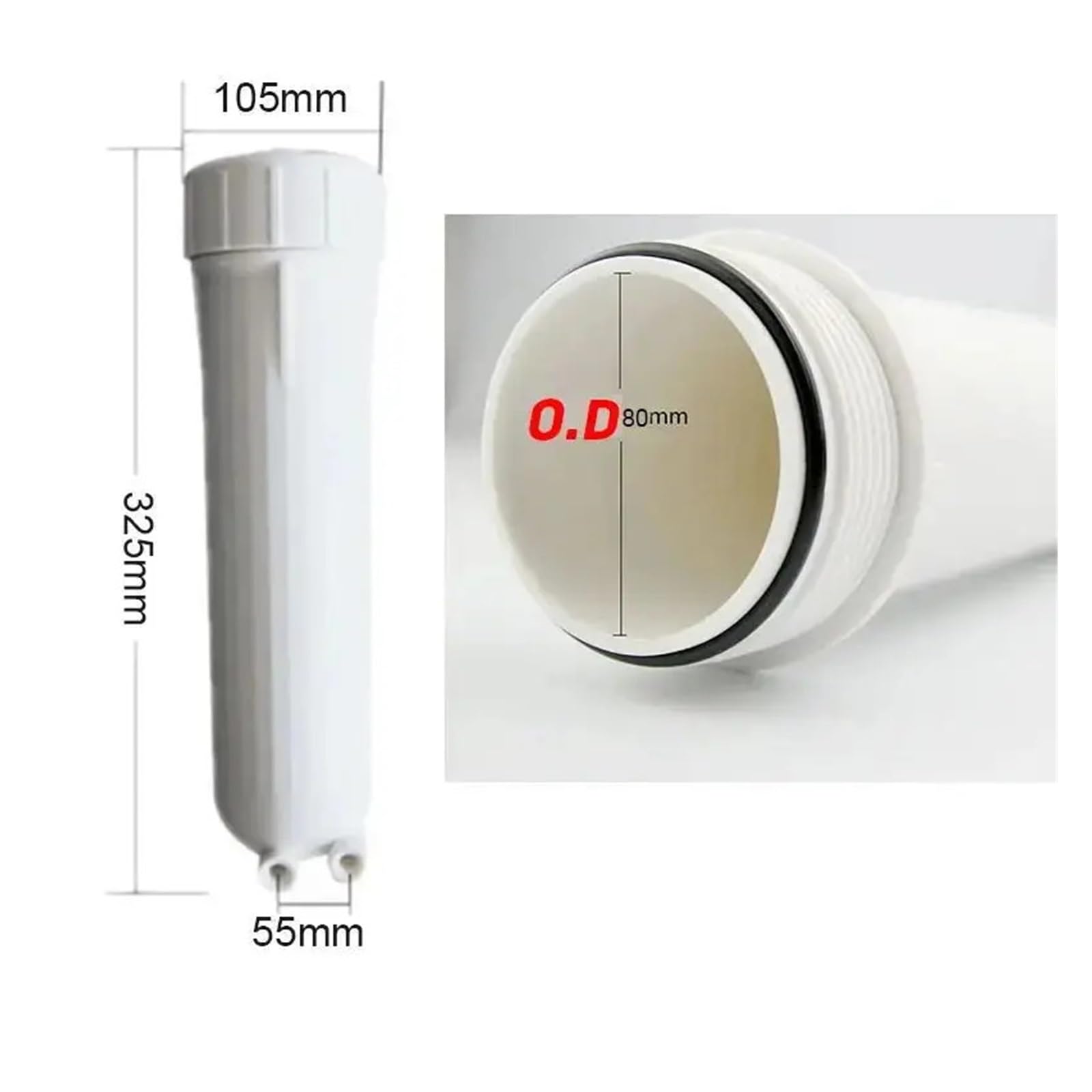 Filtro a membrana RO Alloggiamento for membrana RO 3012 for osmosi inversa 3012-400 Gpd/3012-600gpd con tutti i raccordi Alloggiamento for membrana ad osmosi inversa Rimozione efficace dei sedimenti