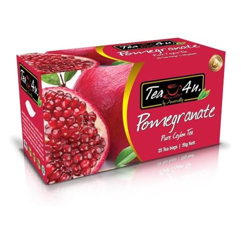 Tea4U Pomegranate Flavored Black Tea Bags Cover