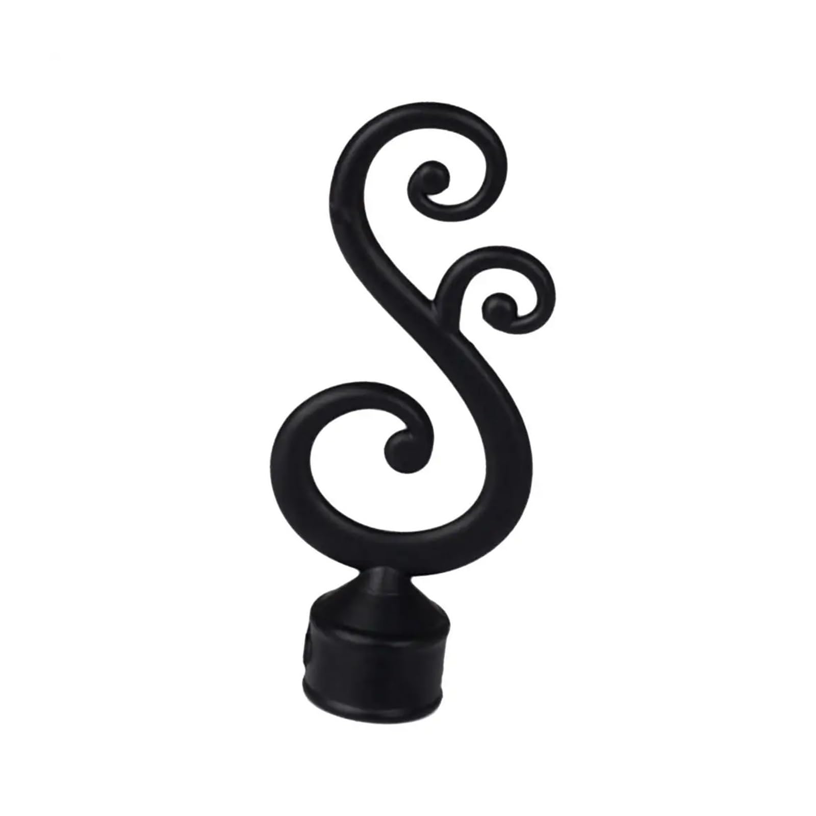 Końcówka karnisza, Zakończenia karniszy Zestaw osłon na słupki 8 mm, 4 sztuki w kolorze białym i czarnym, różnych rozmiarach(Black K)
