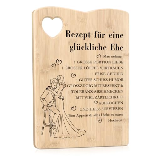 Hochzeitsgeschenke für Brautpaar,Hochzeitsgeschenk,Geschenk Hochzeit,Holzschneidebrett,Jahrestag Geschenk für Sie,Jahrestag Geschenk für Ihn,Paar...