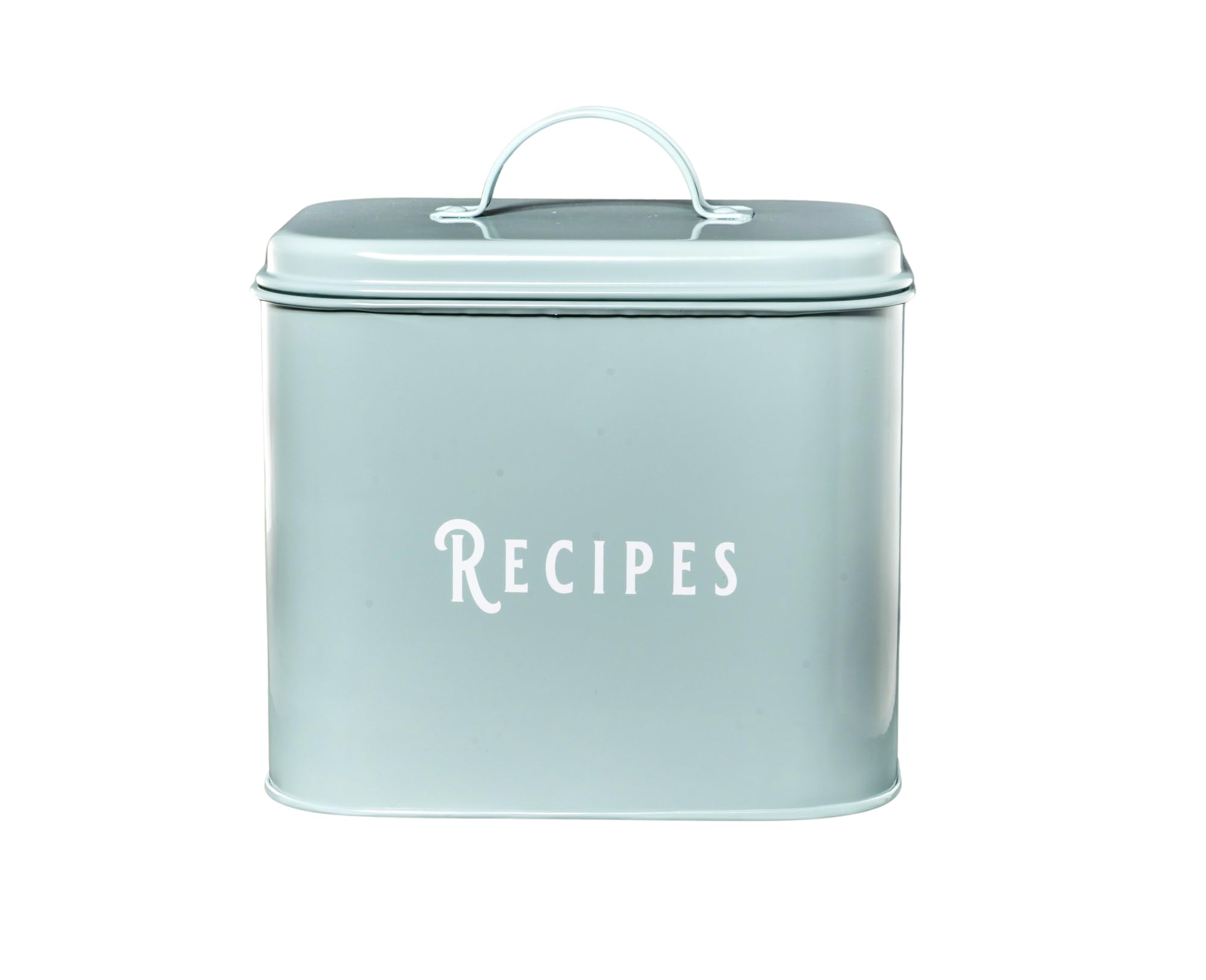 Farmhouse Metal Recipe Box With Cards And Dividers