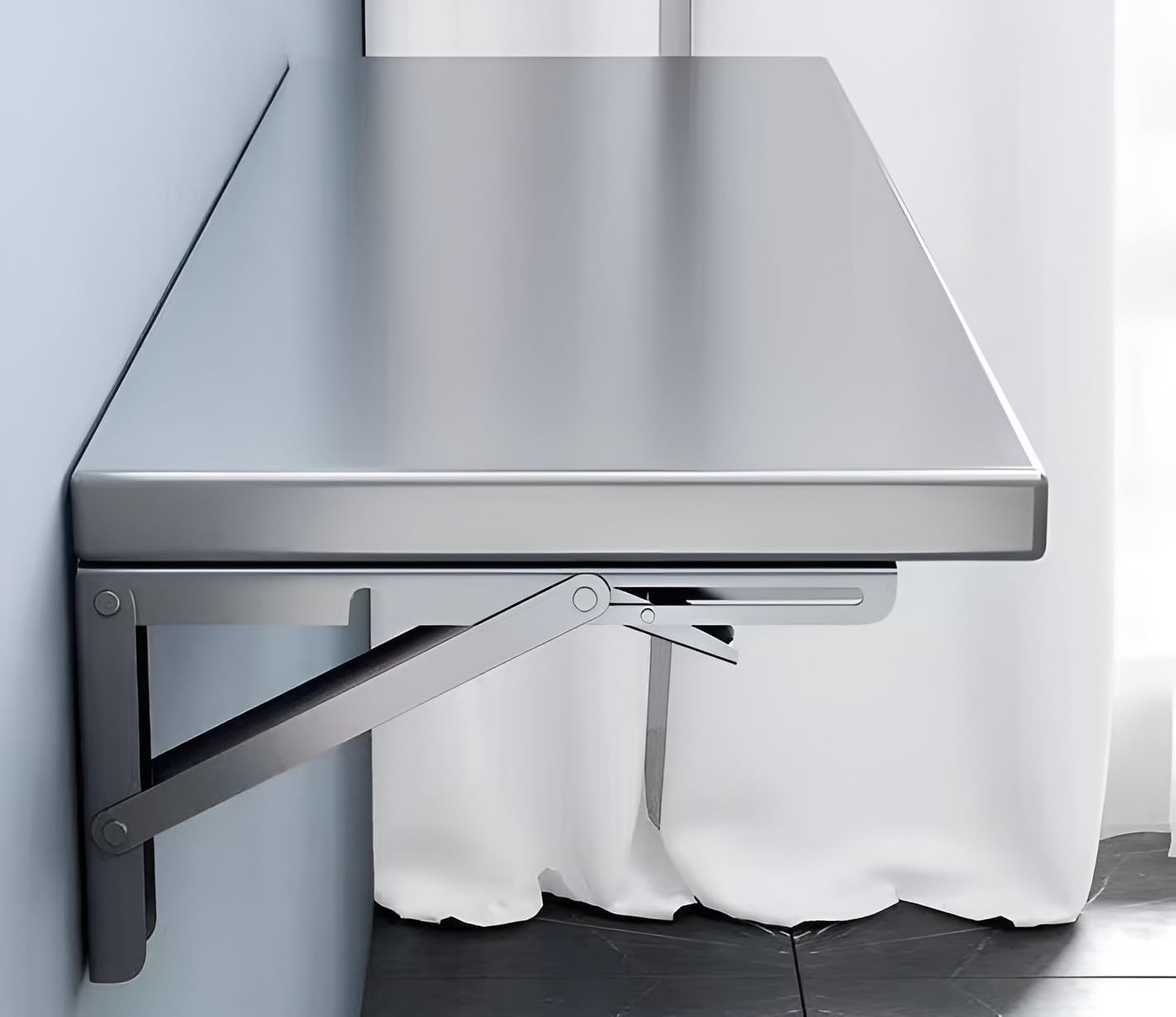 Mesa plegable de pared ideal para optimizar espacio en el dormitorio 1