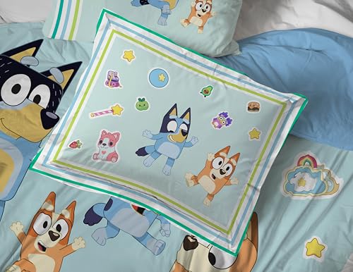 Image of Bluey Bingo Twin Comforter Set 5 Piece Soft Kids Cartoon Bedding, Blue