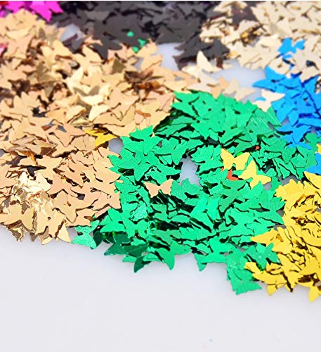 Paillettes d'art 12 Couleurs Papillon de Forme de Papillon Ongles 3D Paillettes Paillettes Paillettes Ongles décorations décorations de manucure DIY décor 3.5x3mm