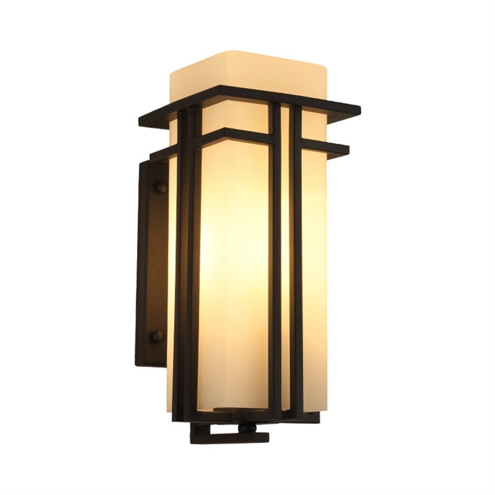 OZBMA Modern Porch Lights Outdoor Waterproof Wall Lamp Japanese-Style LED Sconce Iron Vintage Single Head Light for Hallway Villa Pavilion Balcon Courtyard(41cm) (size_name 31cm)