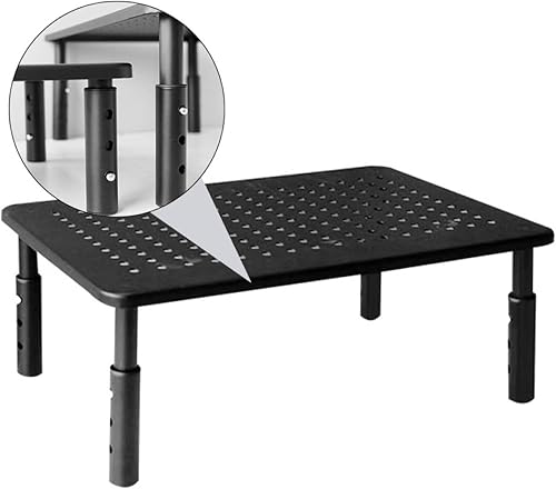 Miniatura 3 de NOLITOY Sturdy PC Monitor Stand Riser with Non-slip Legs for Desk Storage Shelf Easy Assembly Black Display Lift for Comfortable Viewing and Office