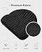 Black Fisherman Beanies for Men - Fashion Skull Cap Unisex Warm Knit Hat for Skiing Hiking Camping, Fishing Comfortable Cold Weather Gift for Him