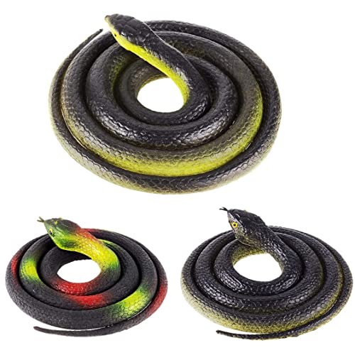 Serpiente de goma realista de 31,5 pulgadas para bromas divertidas en tus fiestas
