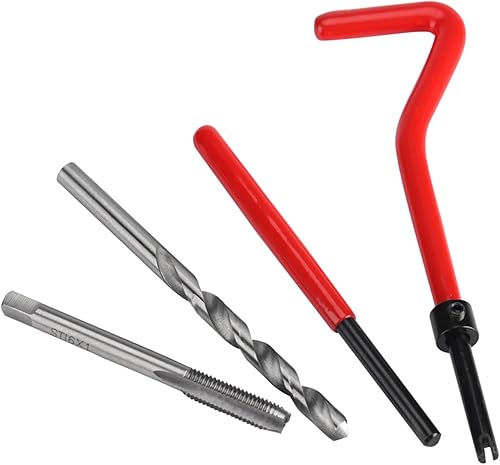 Miniatura 2 de Walfront Kit de 30 piezas de inserción de reparación de rosca M6 compatible con herramientas manuales para reparación de automóviles, utilizado en