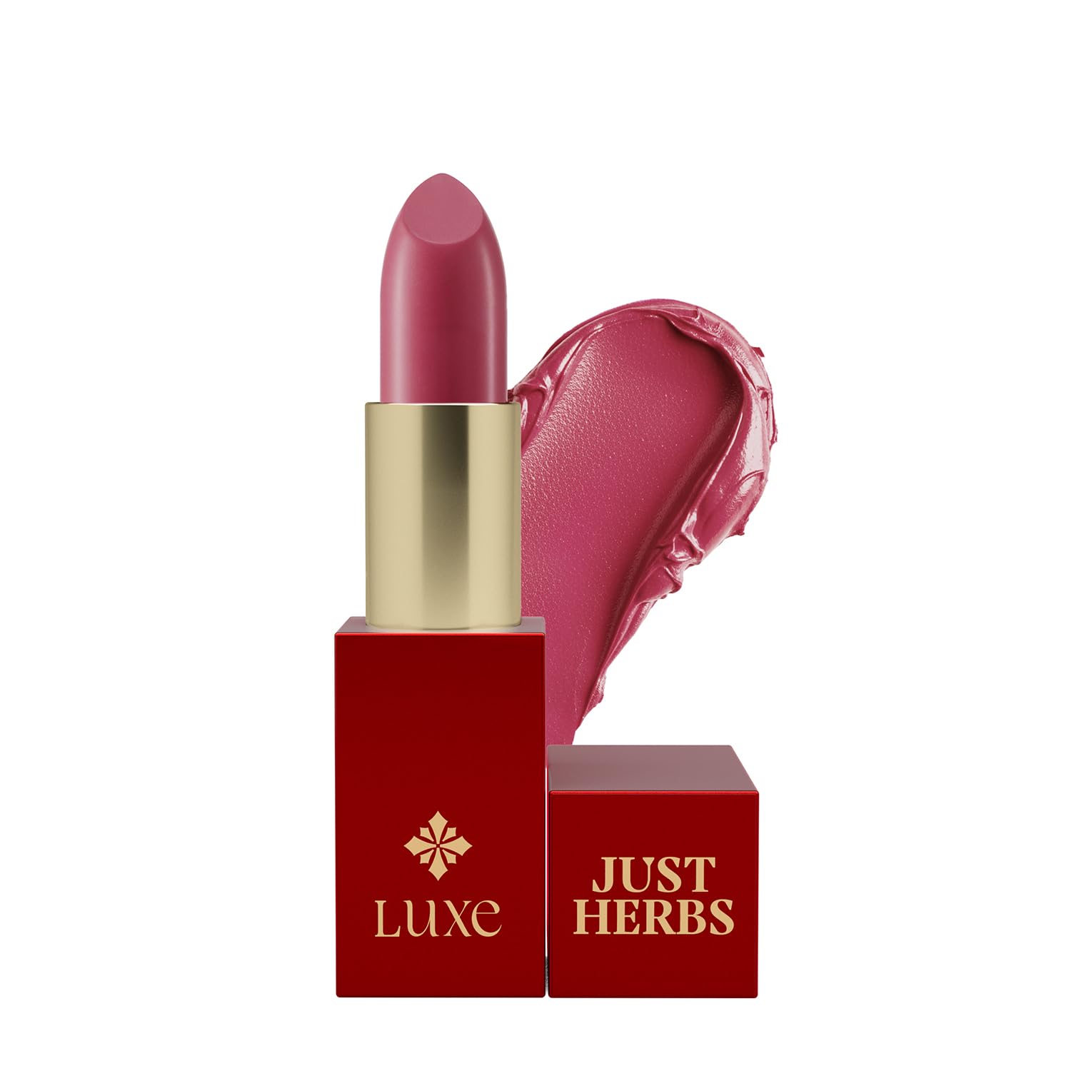 Just Herbs Luxe Satin Melt High Shine Lipstick | Luxury Makeup | Ayurvedic Formula | Long Lasting Shine | Ayurvedic Lipstick – 4 gm (08 MOCHA GLOW)
