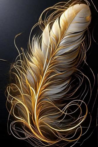 Diamant Peinture Complet Plumes 60x80cm, kit broderie strass carré de point de croix DIY