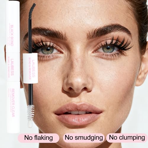 Image of Lash Glue for Eyelash Clusters LAUBESS Lash Bond and Remover 2 in 1 Lash Cluster Glue 10ml Adhesive Eyelash Glue Lash Remover for Lash Extensions Home Use