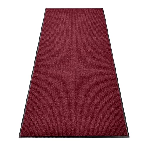 Image of MaxMat Extra Large Commercial Door Mat, Rubber Border Heavy Duty Door Mat, Waterproof, Low-Profile, Easy to Clean, Rubber Entry Mat. (Red, 2 x 6 Feet)