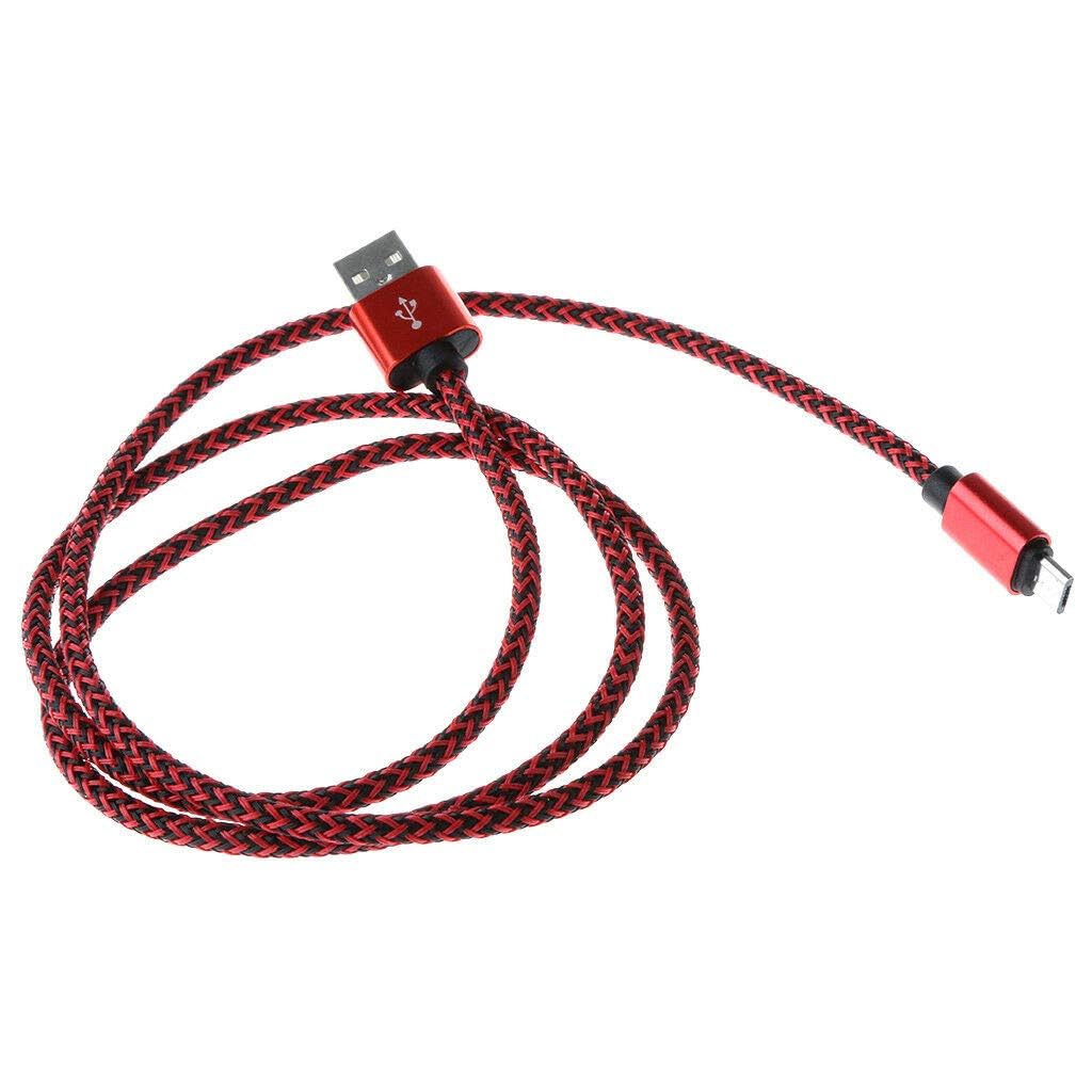 Micro USB Cable, Nylon Braided, Fast Charging & Data Sync, Aluminium Connectors, Red/Black, compatible with Samsung Galaxy, PS4, Xbox One Toy Review India (Iknoor World )