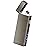LcFun Electric USB Rechargeable Lighter Windproof Flamesless Plasma Dual Arc Lighter Small Metal Pocket Lighters for Candle, Christmas Stocking Stuffers Gifts for Men (Nickel Brushed)
