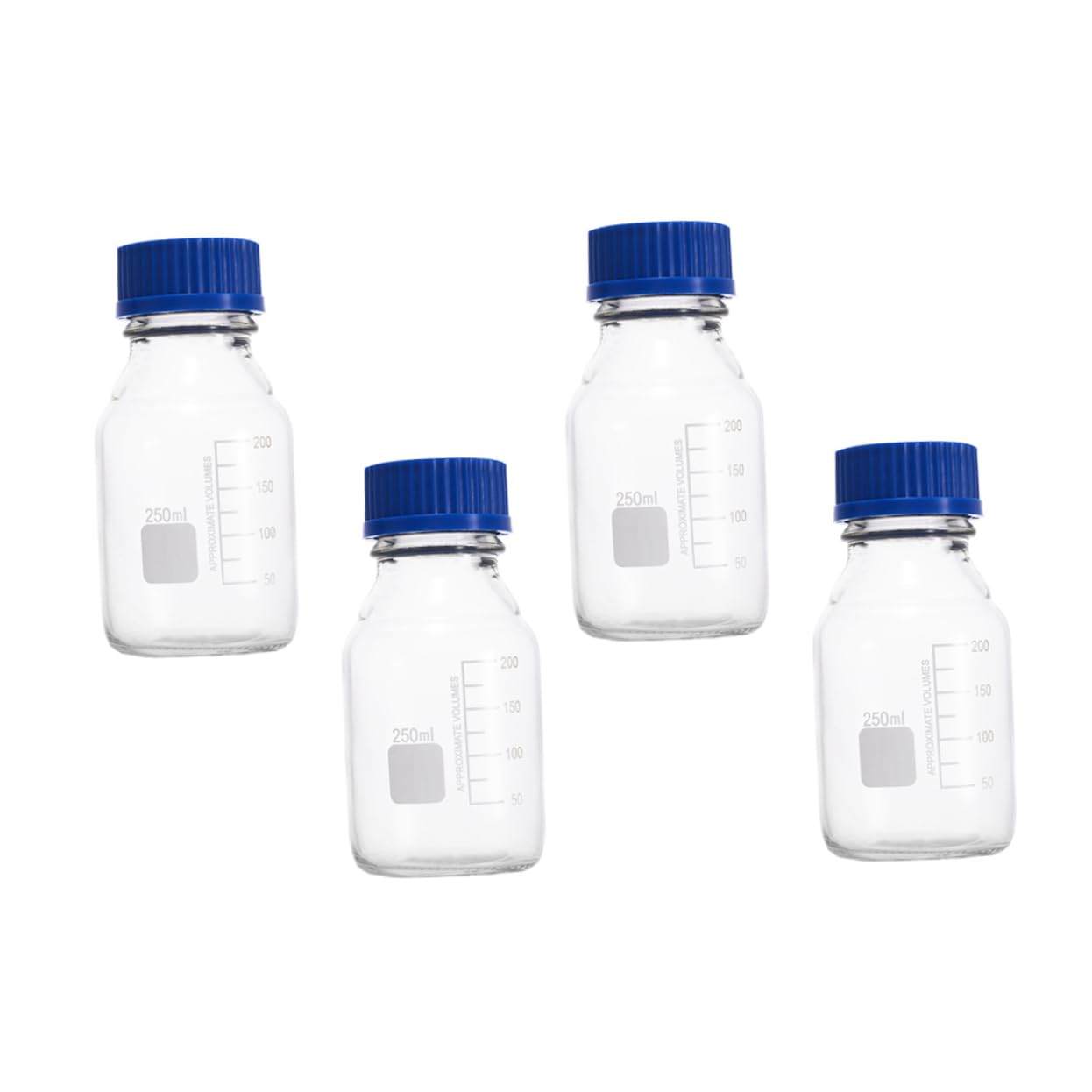 PRETYZOOM 4 Piezas Frascos de Vidrio Transparente Tapa Frascos de para Laboratorio y Cosméticos Diseño Práctico y de Usar Botella de Vidrio con Base Antideslizante