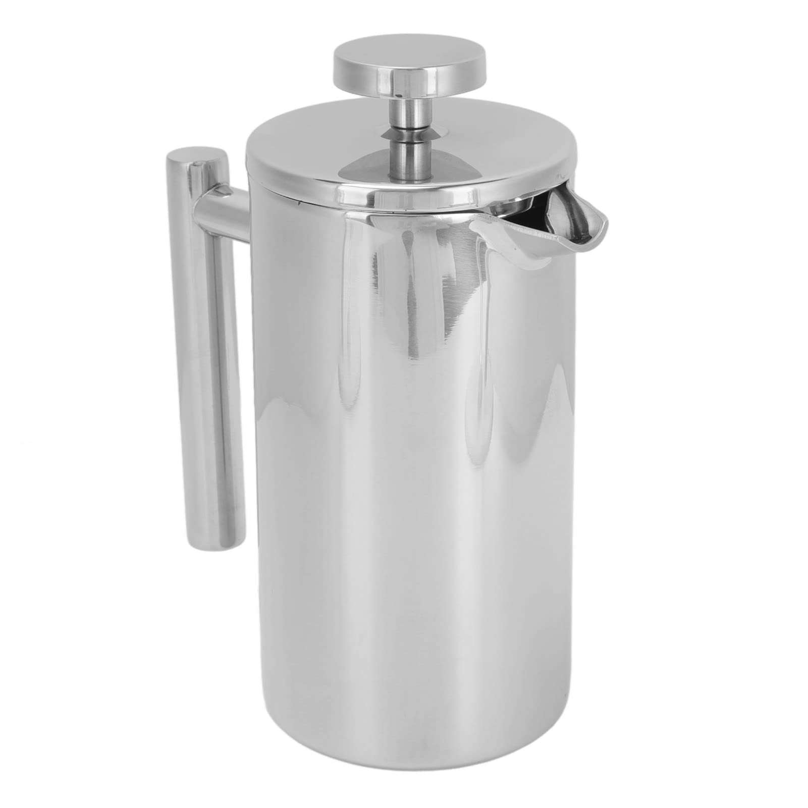 Restokki French Press Pot Stainless Steel Portable Coffee Maker Double Layer Insulation Camping (800ml)